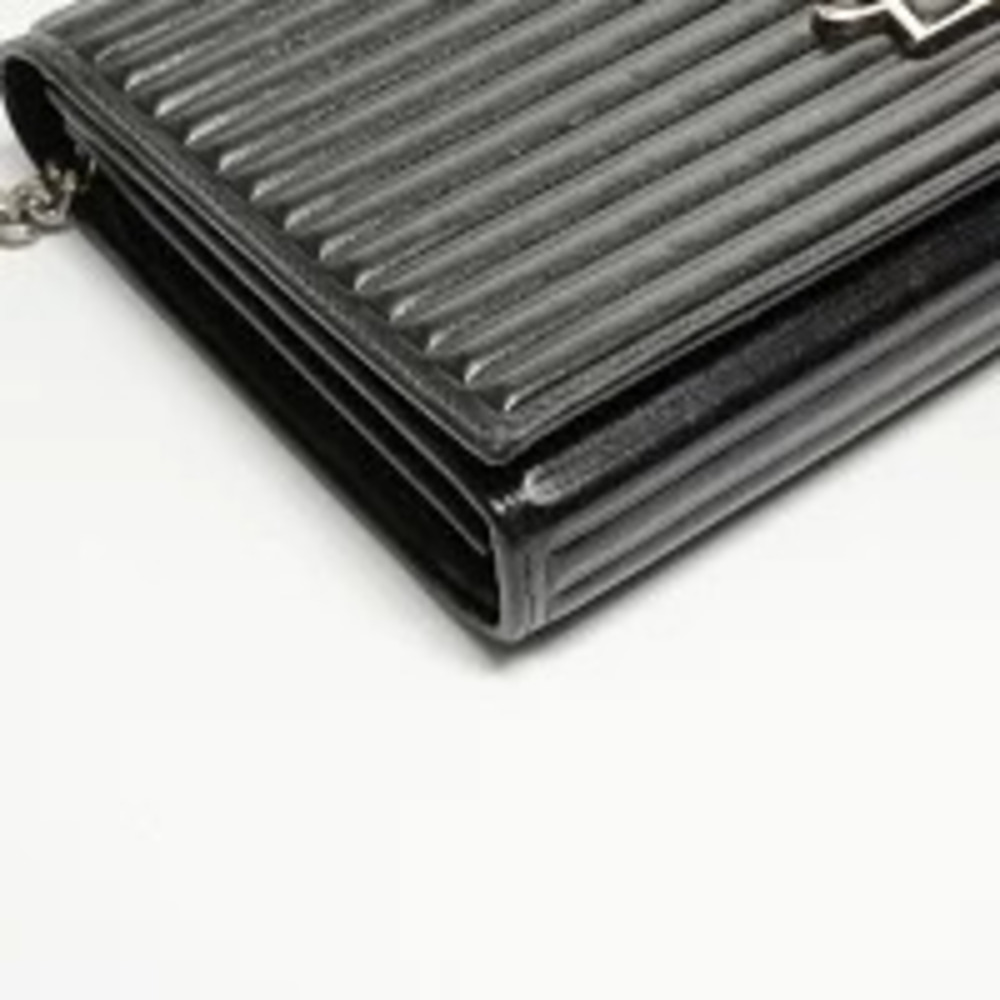 Yves Saint Laurent Kate Leather Chain Wallet Shoulder Bag Black - Picture 4 of 11